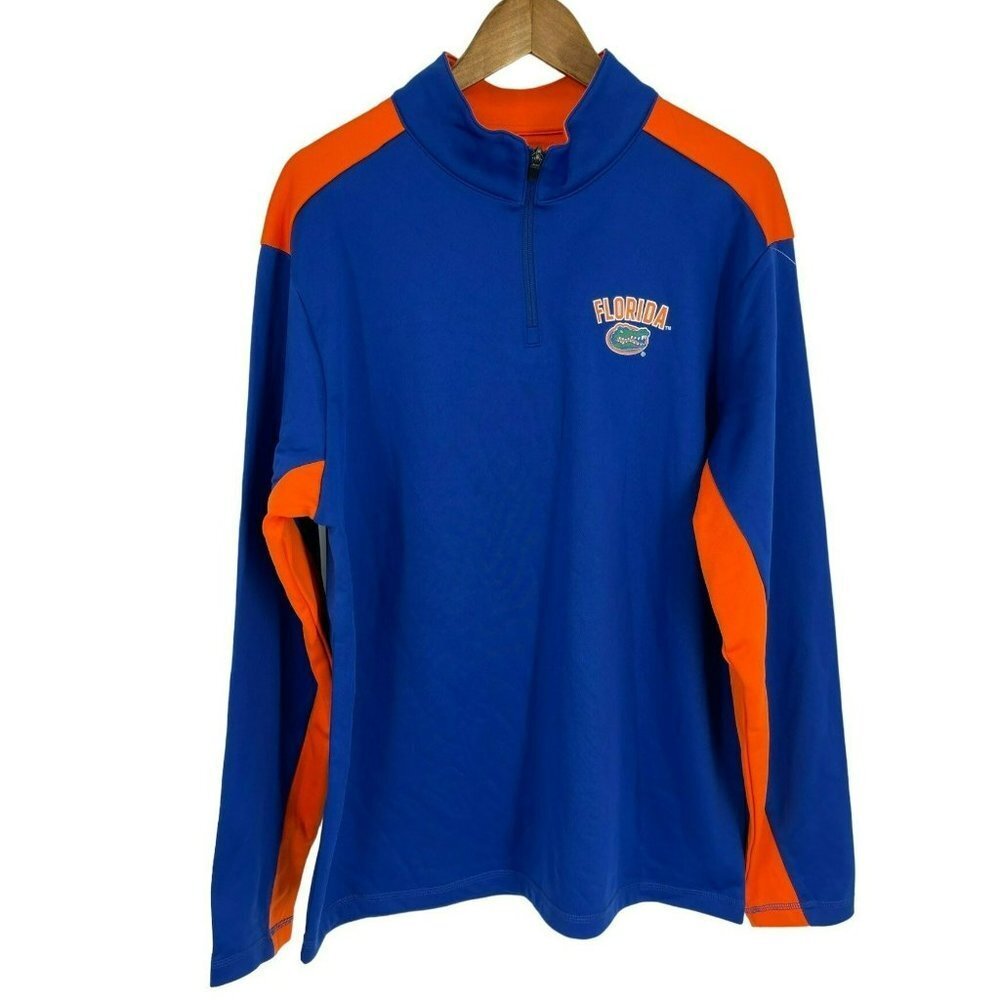 Box Seat Clothing Men's 1/4 Zip Florida Gators Pullover Shirt Size XL
